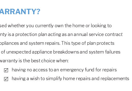 home warranty contract